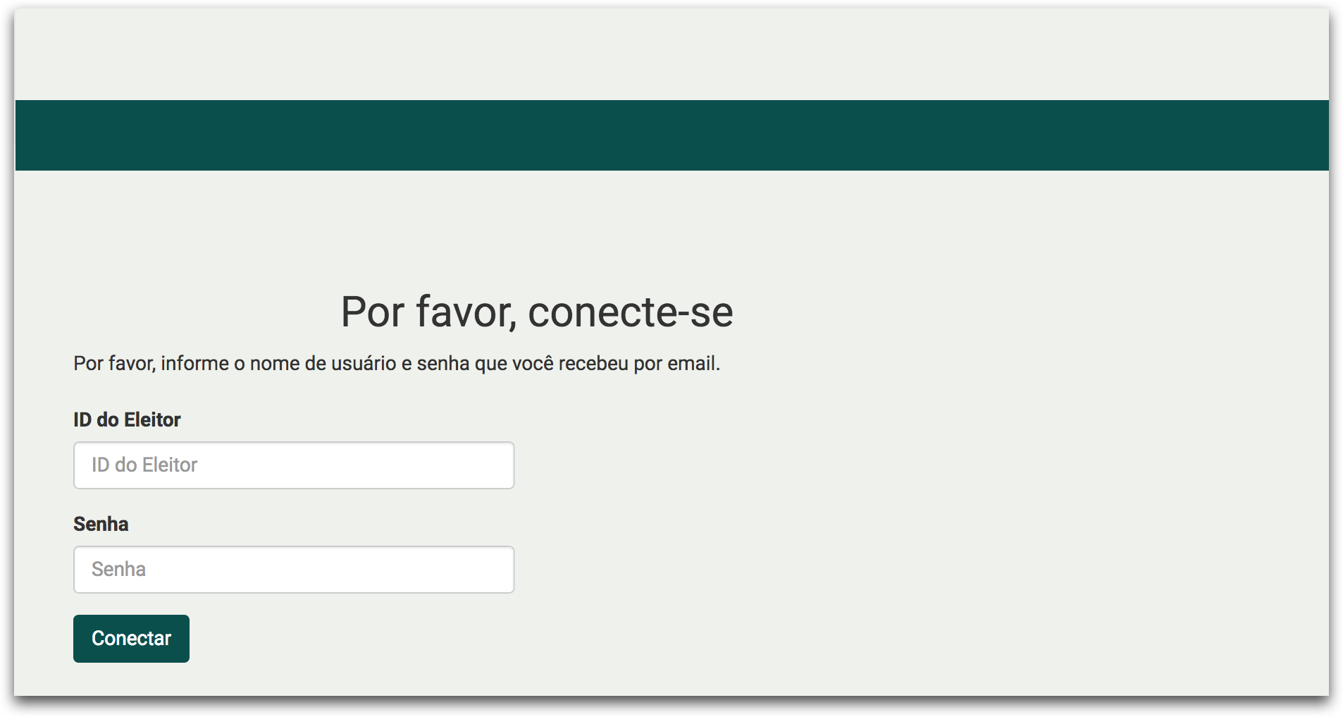 Autenticação do eleitor